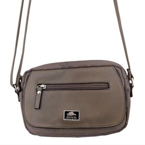 Roots 73 Crossbody Bag Tan Adjustable Strap Shoulder Flap Pocket Women One Size